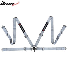 Load image into Gallery viewer, Universal 4 Point Cam-Lock Gray Racing Harness Seat Belt Nylon