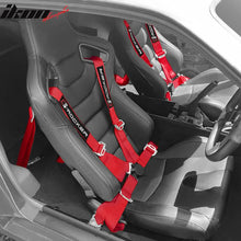 Load image into Gallery viewer, Universal 4 Point Cam-Lock Red Racing Harness Seat Belt Nylon