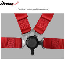 Load image into Gallery viewer, Universal 4 Point Cam-Lock Red Racing Harness Seat Belt Nylon