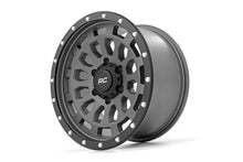 Load image into Gallery viewer, Rough Country 87 Series Wheel | Simulated Beadlock | Gray/Black | 17x8.5 | 6x5.5 | +0mm