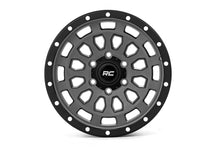 Load image into Gallery viewer, Rough Country 87 Series Wheel | Simulated Beadlock | Gray/Black | 17x8.5 | 6x5.5 | +0mm