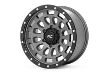 Load image into Gallery viewer, Rough Country 87 Series Wheel | Simulated Beadlock | Gray/Black | 17x8.5 | 6x5.5 | +0mm