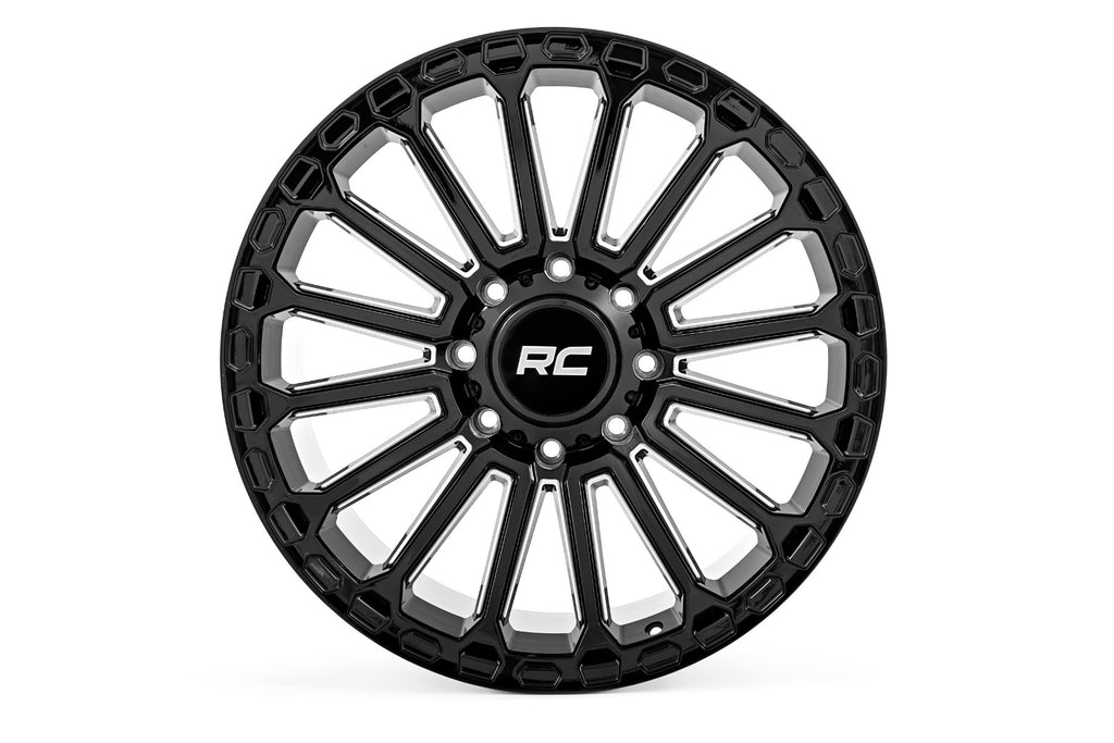 Rough Country 97 Series Wheel | One-Piece | Gloss Black | 17x9 | 5x5 | -12mm