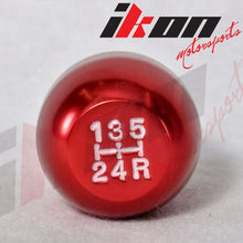 Load image into Gallery viewer, Red Aluminum MT M8X1.25 T-R Gear Shift Shifter Knob 5 Speed JDM Emblem