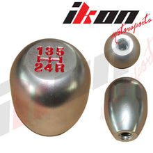 Load image into Gallery viewer, Silver M8X1.25MM Manual T-R Gear Shift Shifter Knob Engraved 5 Speed