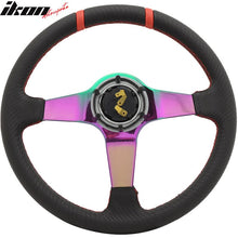 Load image into Gallery viewer, 350MM Black CF Print Neo Spoke Sport Racing Steering Wheel  Logo