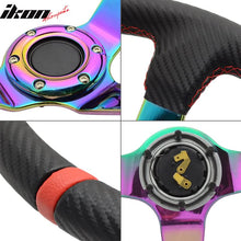 Load image into Gallery viewer, 350MM Black CF Print Neo Spoke Sport Racing Steering Wheel  Logo