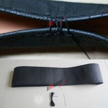 Load image into Gallery viewer, Universal 37-38CM Black Steering Wheel Cover Leather Needle Thread