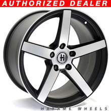 Load image into Gallery viewer, 19x8.5 19x9.5 Satin Black Hayame Wheel Rims Machined Face Staggered