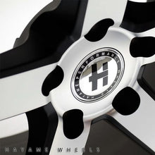 Load image into Gallery viewer, 19x8.5 19x9.5 Satin Black Hayame Wheel Rims Machined Face Staggered