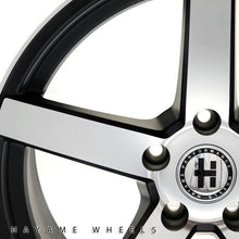 Load image into Gallery viewer, 19x8.5 19x9.5 Satin Black Hayame Wheel Rims Machined Face Staggered