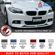 Load image into Gallery viewer, 2011-2016Â BMW F10 5 Series P Style Painted Front Bumper Lip PP
