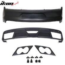 Load image into Gallery viewer, 2015-2016Â Ford Mustang GT350 Black Front Rear Bumper Conversion PP