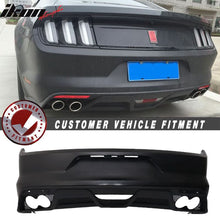 Load image into Gallery viewer, 2015-2016Â Ford Mustang GT350 Black Rear Bumper Kit With Diffuser