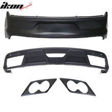 Load image into Gallery viewer, 2015-2016Â Ford Mustang GT350 Black Rear Bumper Kit With Diffuser