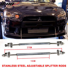 Load image into Gallery viewer, Universal 2PC 8-10.6" Front Bumper Splitter Strut Rods Stainless Steel