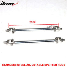Load image into Gallery viewer, Universal 2PC 8-10.6" Front Bumper Splitter Strut Rods Stainless Steel