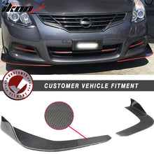 Load image into Gallery viewer, Universal Type 3 Front Bumper Lip Splitter Winglet Carbon Fiber