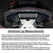 Load image into Gallery viewer, Universal Gloss Black Front Lip Splitter Chin Spoiler Air Dam 2PC