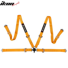 Load image into Gallery viewer, Universal 4 Point Cam-Lock Orange Racing Harness Seat Belt Nylon