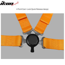 Load image into Gallery viewer, Universal 4 Point Cam-Lock Orange Racing Harness Seat Belt Nylon