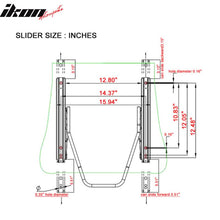 Load image into Gallery viewer, Universal 14" Lock Rail Track Set Racing Seat Adjust Dual Slider Steel
