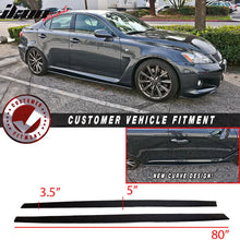 Load image into Gallery viewer, 80 x 5 Curve Designed Side Skirt Extensions Flat Bottom Line