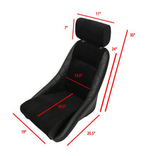 Load image into Gallery viewer, 2X Classic Bucket Single Seat With Sliders Suede Black Faux Leather PU