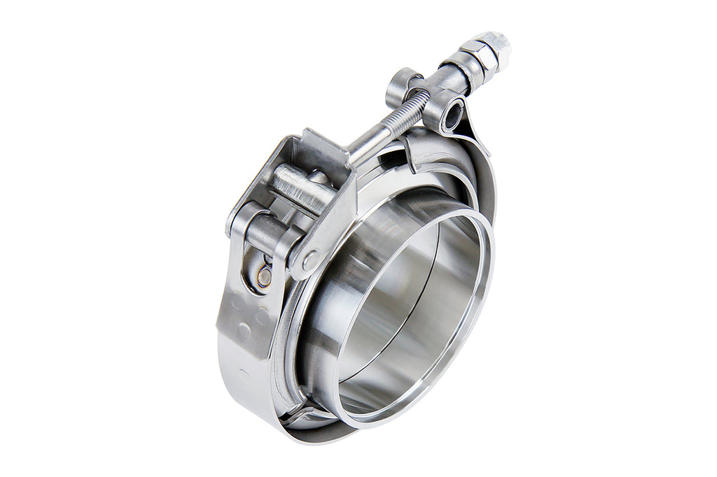 HPS Performance VCKIT-SS-600 HPS V-band clamp with interlocking stainless steel flanges for 6" OD tubing.