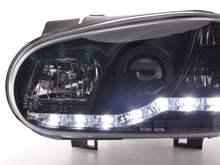 Load image into Gallery viewer, Volkswagen Golf 4 Black LED Headlights with Daytime Running Lights (1997 - 2003)