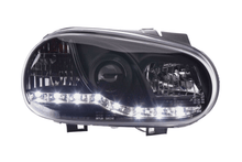Load image into Gallery viewer, Volkswagen Golf 4 Black LED Headlights with Daytime Running Lights (1998 - 2003)