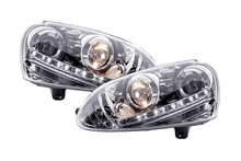 Load image into Gallery viewer, Volkswagen Golf 5 Chrome LED Headlights with Daytime Running Lights (2003 - 2008)