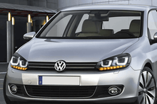 Load image into Gallery viewer, Volkswagen Golf 6 MK6 Black Demon Eyes Projector Headlight (2008 - 2014)