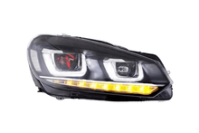 Load image into Gallery viewer, Volkswagen Golf 6 MK6 Black Demon Eyes Projector Headlight (2008 - 2014)