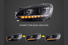 Load image into Gallery viewer, Volkswagen Golf 6 MK6 Black Demon Eyes Projector Headlight (2008 - 2014)