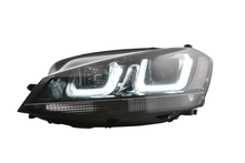 Load image into Gallery viewer, Volkswagen Golf Mk7 Black LED Headlights - R Style Black (12-17)