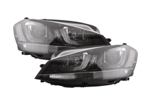 Load image into Gallery viewer, Volkswagen Golf Mk7 Black LED Headlights - R Style Black (12-17)