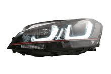 Load image into Gallery viewer, Volkswagen Golf Mk7 Black LED Headlights - R Style Red (12-17)