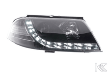 Load image into Gallery viewer, Volkswagen Passat (B5 / 3BG) Black LED Headlights with Daytime Running Lights (2000 - 2005)