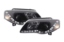 Load image into Gallery viewer, Volkswagen Passat (B6 / 3C) Black LED Headlights with Daytime Running Lights (2005 - 2010)