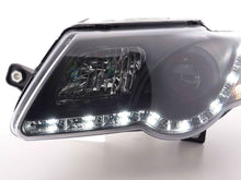 Load image into Gallery viewer, Volkswagen Passat (B6 / 3C) Black LED Headlights with Daytime Running Lights (2005 - 2010)