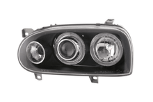 Load image into Gallery viewer, VW Golf 3 type 1HXO, 1 EXO Black Angel Eye Headlights (1991-1997)