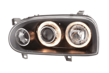 Load image into Gallery viewer, VW Golf 3 type 1HXO, 1 EXO Black Angel Eye Headlights (1991-1997)