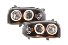 Load image into Gallery viewer, VW Golf 3 type 1HXO, 1 EXO Black Angel Eye Headlights (1991-1997)