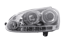Load image into Gallery viewer, VW Golf 5 (Mk5) Chrome LED Angel Eye Headlights - (2003-2008)