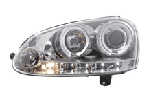 Load image into Gallery viewer, VW Golf 5 (Mk5) Chrome LED Angel Eye Headlights - (2003-2008)