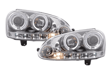 Load image into Gallery viewer, VW Golf 5 (Mk5) Chrome LED Angel Eye Headlights - (2003-2008)