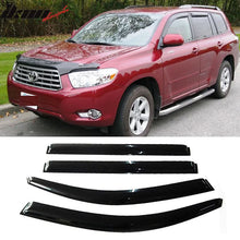 Load image into Gallery viewer, 2008-2013 Toyota Highlander Acrylic 4PC Window Visors Tape On Guard