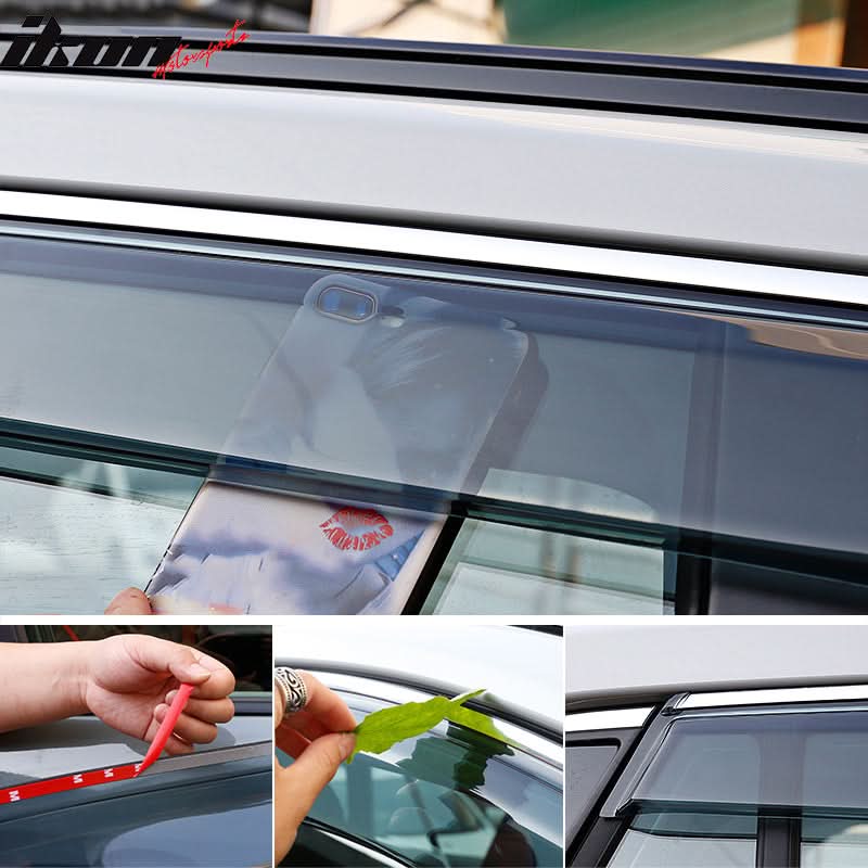 2019-2023 Toyota RAV4 Acrylic 4PC Window Visors Tape On Rain Guard