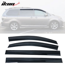 Load image into Gallery viewer, 2011-2020 Toyota Sienna Acrylic 4PC Window Visors Tape On Rain Guard